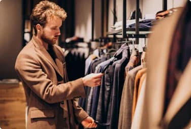 Coats on Rack